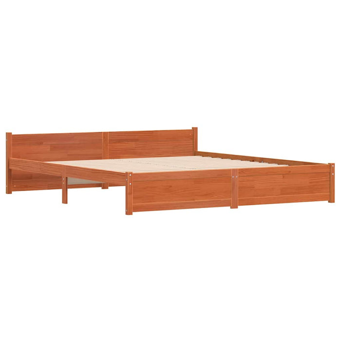 Cadru de pat cu headboard Maroniu cerat 205.5 x 95.5 x 51 cm - WALTI WALTI