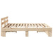 Cadru de pat cu headboard Maro 200 x 200 cm Lemn masiv de pin - WALTI WALTI