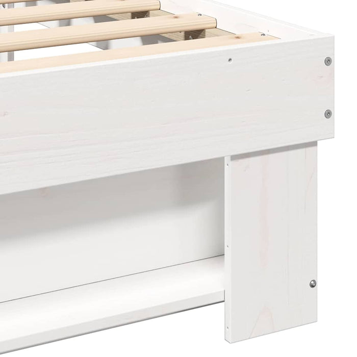 Cadru de pat cu headboard Alb 200 x 200 cm Lemn masiv de pin - WALTI WALTI
