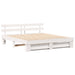 Cadru de pat cu headboard Alb 200 x 200 cm Lemn masiv de pin - WALTI WALTI