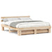 Cadru de pat cu headboard Maro 180 x 200 cm Lemn masiv de pin - WALTI WALTI