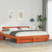 Cadru de pat cu headboard Maro 180 x 200 cm Lemn masiv de pin - WALTI WALTI