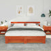 Cadru de pat cu headboard Maro 180 x 200 cm Lemn masiv de pin - WALTI WALTI