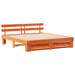 Cadru de pat cu headboard Maro 180 x 200 cm Lemn masiv de pin - WALTI WALTI