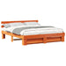 Cadru de pat cu headboard Maro 180 x 200 cm Lemn masiv de pin - WALTI WALTI