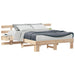 Cadru de pat cu headboard Maro 150 x 200 cm Lemn de pin masiv - WALTI WALTI