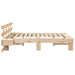 Cadru de pat cu headboard Maro 150 x 200 cm Lemn de pin masiv - WALTI WALTI