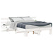 Cadru de pat cu headboard Alb 150 x 200 cm Lemn de pin masiv - WALTI WALTI
