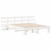 Cadru de pat cu headboard Alb 150 x 200 cm Lemn de pin masiv - WALTI WALTI