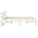 Cadru de pat cu headboard Alb 150 x 200 cm Lemn de pin masiv - WALTI WALTI