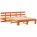 Cadru de pat cu headboard Maro 150 x 200 cm Lemn de pin masiv - WALTI WALTI