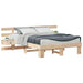 Cadru de pat cu headboard Maro 135 x 190 cm Lemn de pin masiv - WALTI WALTI