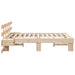 Cadru de pat cu headboard Maro 135 x 190 cm Lemn de pin masiv - WALTI WALTI