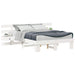 Cadru de pat cu headboard Alb 135 x 190 cm Lemn de pin masiv - WALTI WALTI