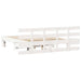 Cadru de pat cu headboard Alb 135 x 190 cm Lemn de pin masiv - WALTI WALTI