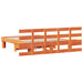Cadru de pat cu headboard Maro 135 x 190 cm Lemn de pin masiv - WALTI WALTI