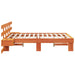Cadru de pat cu headboard Maro 135 x 190 cm Lemn de pin masiv - WALTI WALTI