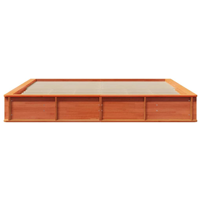 Cadru de pat cu depozitare Maro ceruit 200 x 200 cm lemn - WALTI WALTI
