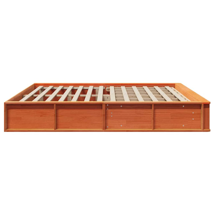 Cadru de pat cu depozitare Maro ceruit 200 x 200 cm lemn - WALTI WALTI