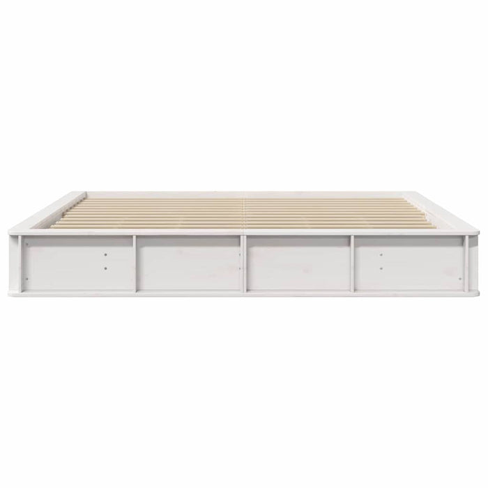 Cadru de pat cu depozitare Alb 180 x 200 cm Lemn și Metal - WALTI WALTI