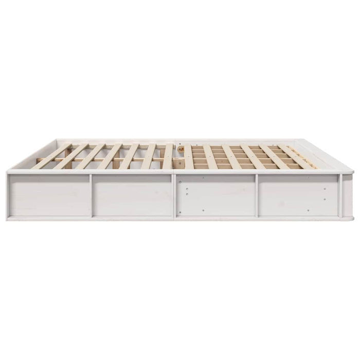 Cadru de pat cu depozitare Alb 180 x 200 cm Lemn și Metal - WALTI WALTI