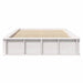 Cadru de pat cu depozitare Alb 140 x 200 cm Lemn de pin masiv - WALTI WALTI