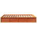 Cadru de pat cu depozitare Manual Maro ceruit 120 x 200 cm Lemn masiv - WALTI WALTI