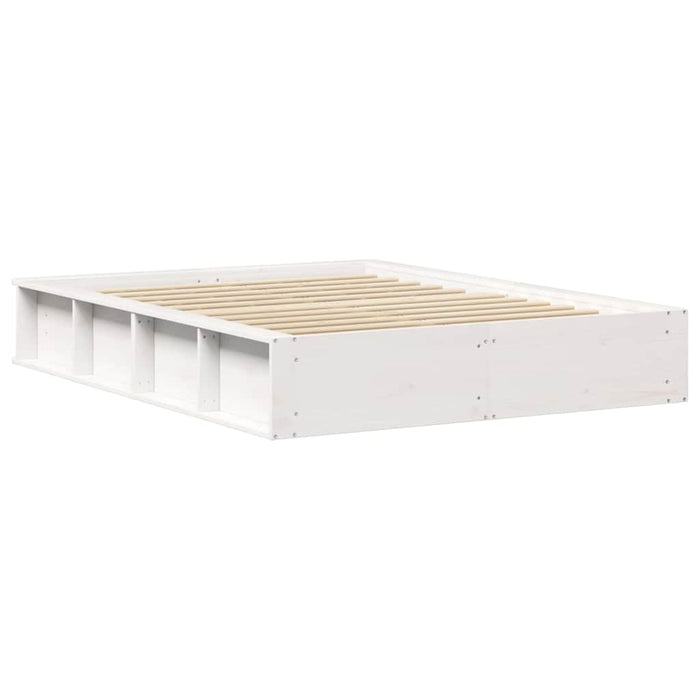 Cadru de pat cu depozitare Alb 140 x 190 cm lemn - WALTI WALTI