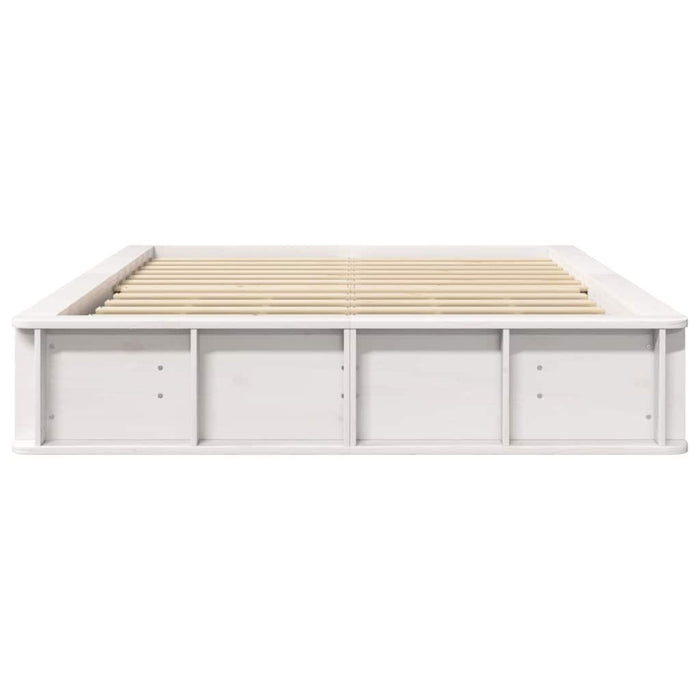 Cadru de pat cu depozitare Alb 140 x 190 cm lemn - WALTI WALTI