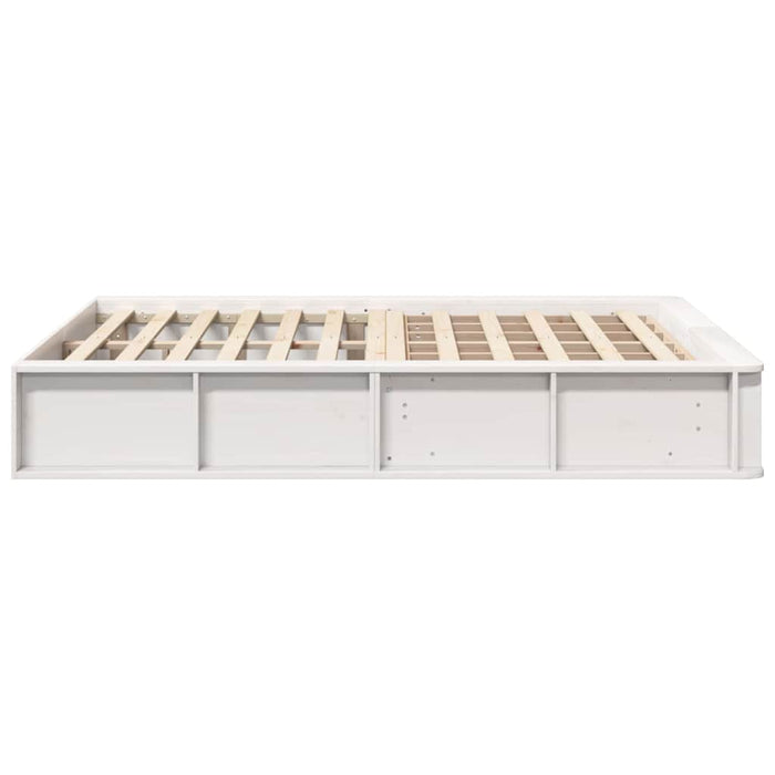 Cadru de pat cu depozitare Alb 140 x 190 cm lemn - WALTI WALTI