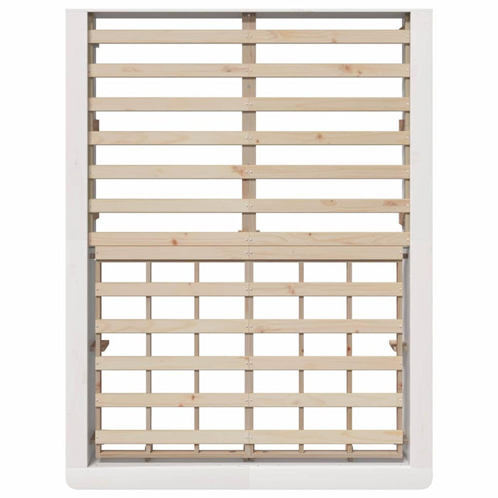 Cadru de pat cu depozitare Alb 140 x 190 cm lemn - WALTI WALTI