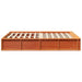 Cadru de pat cu depozitare Manual Maro ceruit 140 x 190 cm Lemn masiv - WALTI WALTI