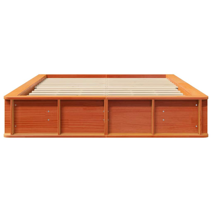 Cadru de pat cu depozitare Maro ceruit 120 x 190 cm lemn - WALTI WALTI