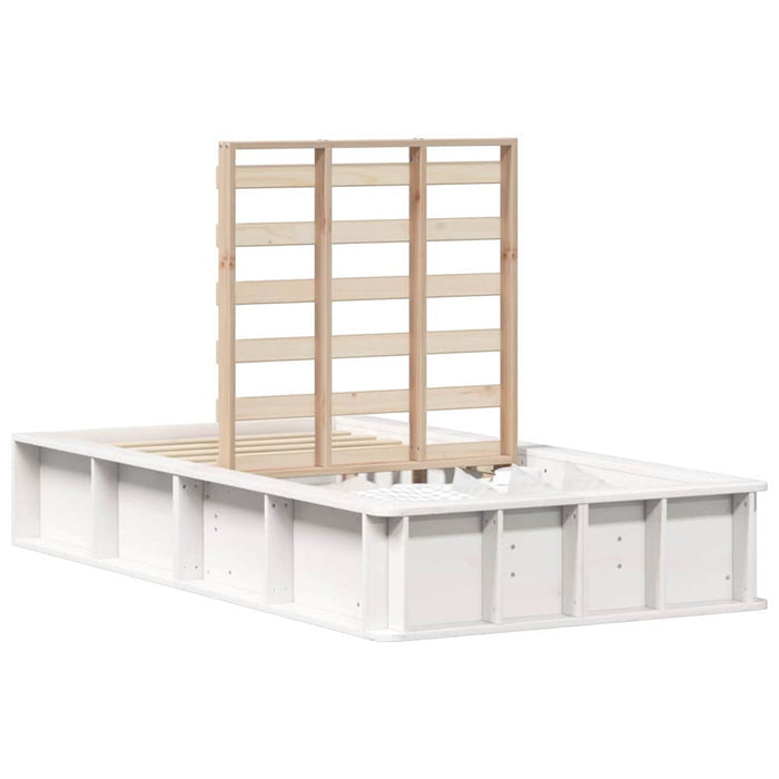 Cadru de pat cu depozitare Manual Alb 90 x 190 cm lemn - WALTI WALTI