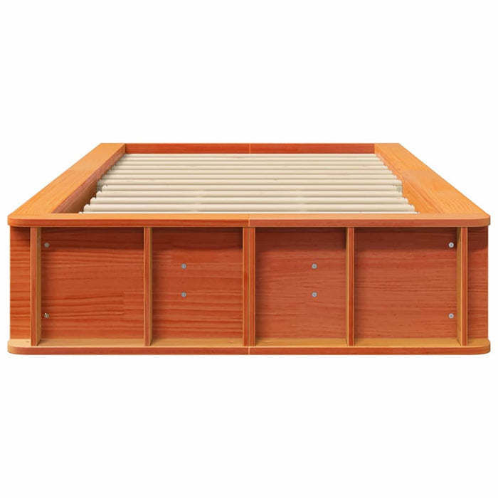 Cadru de pat cu depozitare Maro ceruit 90 x 190 cm Lemn masiv - WALTI WALTI