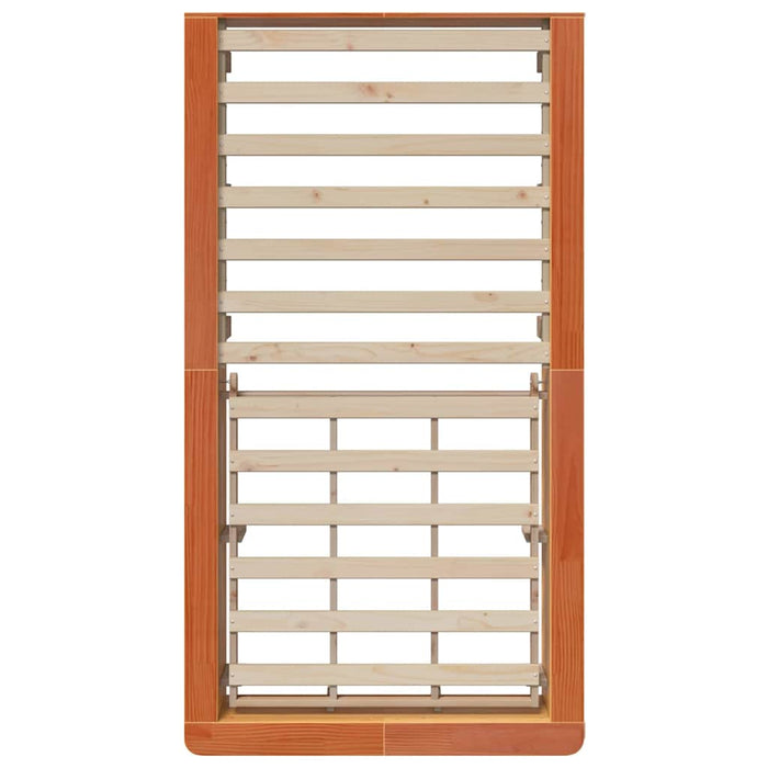 Cadru de pat cu depozitare Maro ceruit 90 x 190 cm Lemn masiv - WALTI WALTI