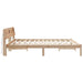 Cadru de pat cu headboard Maro 200 x 200 cm Lemn de pin masiv - WALTI WALTI