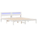 Cadru de pat cu headboard Alb 200 x 200 cm Lemn de pin masiv - WALTI WALTI