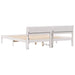 Cadru de pat cu headboard Alb 200 x 200 cm Lemn de pin masiv - WALTI WALTI