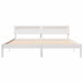Cadru de pat cu headboard Alb 200 x 200 cm Lemn de pin masiv - WALTI WALTI
