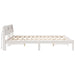 Cadru de pat cu headboard Alb 200 x 200 cm Lemn de pin masiv - WALTI WALTI
