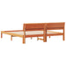 Cadru de pat cu headboard Maro 200 x 200 cm Lemn de pin masiv - WALTI WALTI