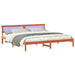 Cadru de pat cu lumini cu bandă LED cu headboard Maro 200 x 200 cm lemn - WALTI WALTI