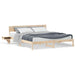 Cadru de pat cu headboard Maro 200 x 200 cm Lemn masiv de pin - WALTI WALTI