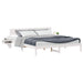 Cadru de pat cu headboard Alb 200 x 200 cm Lemn masiv de pin - WALTI WALTI