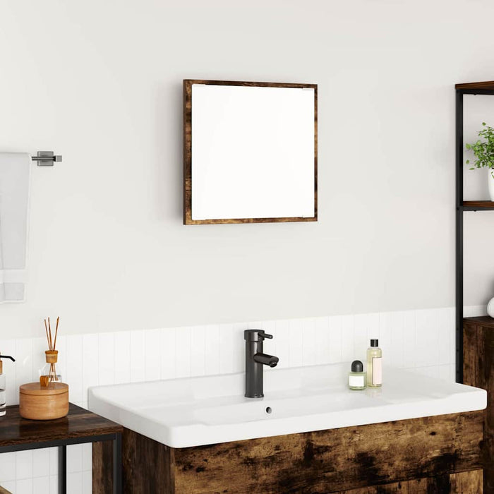 Oglindă de baie cu LED Stejar fumuriu 40 x 8.5 x 37 cm - WALTI WALTI