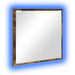 Oglindă de baie cu LED Stejar fumuriu 40 x 8.5 x 37 cm - WALTI WALTI