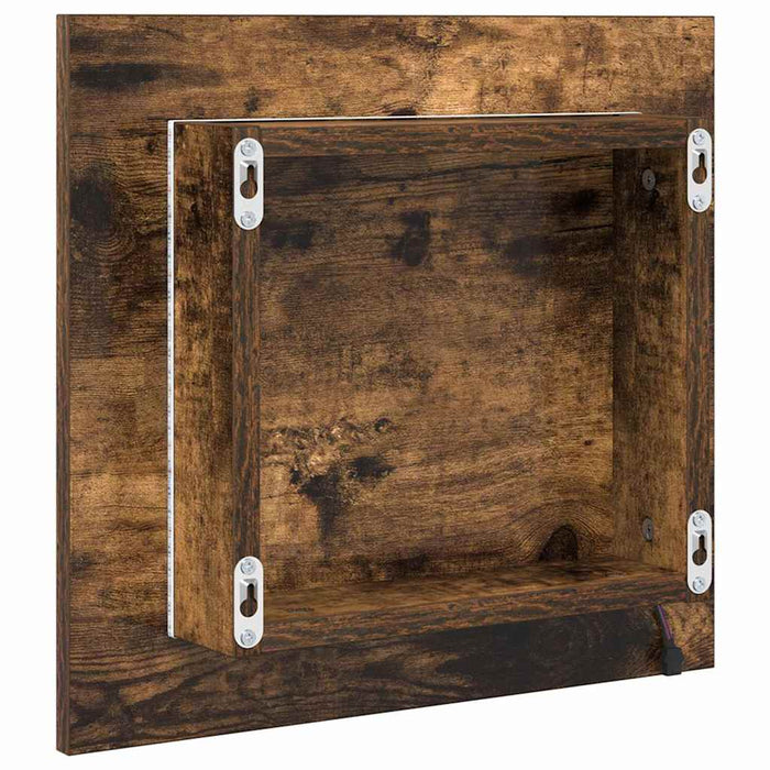 Oglindă de baie cu LED Stejar fumuriu 40 x 8.5 x 37 cm - WALTI WALTI
