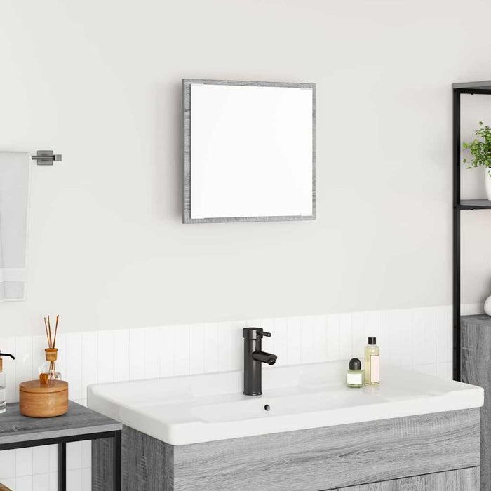 Oglindă de baie cu LED Pe perete Gri Sonoma 40 x 8.5 x 37 cm - WALTI WALTI