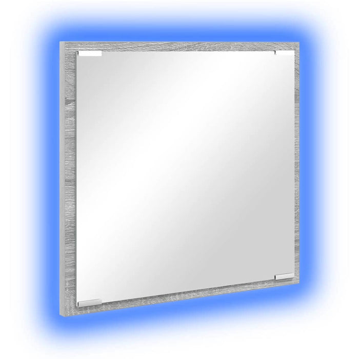 Oglindă de baie cu LED Pe perete Gri Sonoma 40 x 8.5 x 37 cm - WALTI WALTI